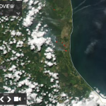 The condition of hotspots and smoke haze in the Pahang-Malaysia is visible on satellite sourced from https://worldview.earthdata.nasa.gov/