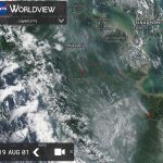 The condition of hotspots and smoke haze in the Riau and Jambi - Indonesia is visible on satellite sourced from https://worldview.earthdata.nasa.gov/